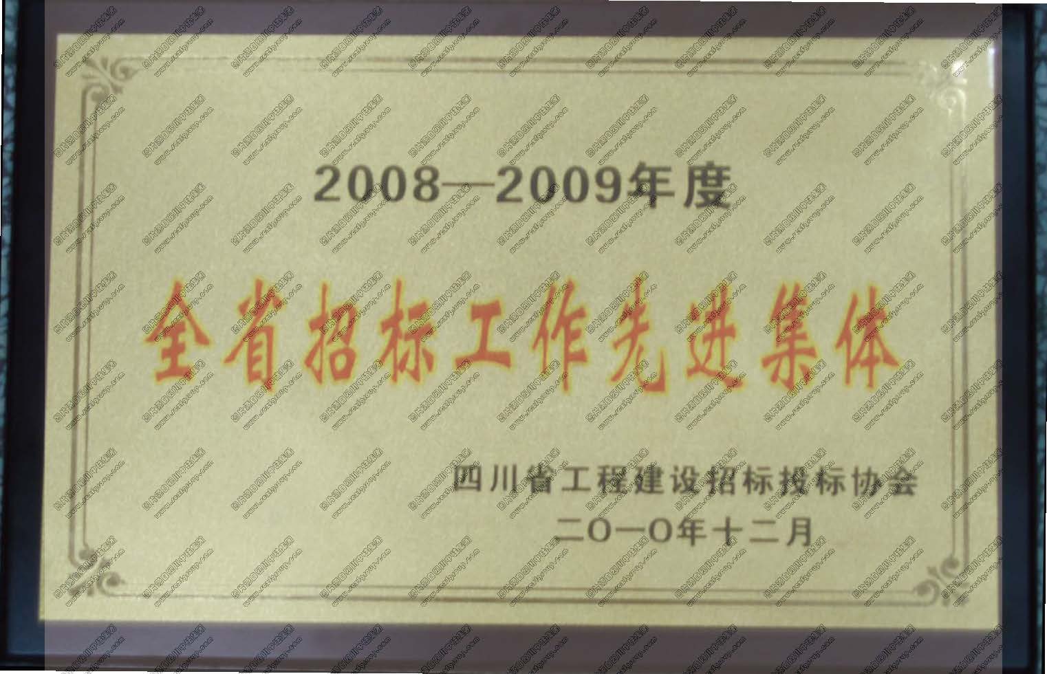 全省招标工作先进集体
