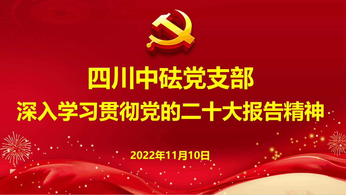 四川中砝党支部深入学习贯彻党的二十大报告精神